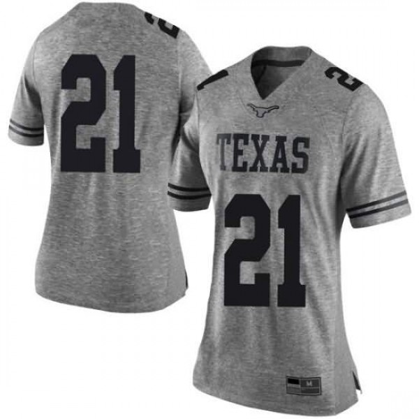 Women's University of Texas #21 Turner Symonds Gray Limited Stitch Jersey